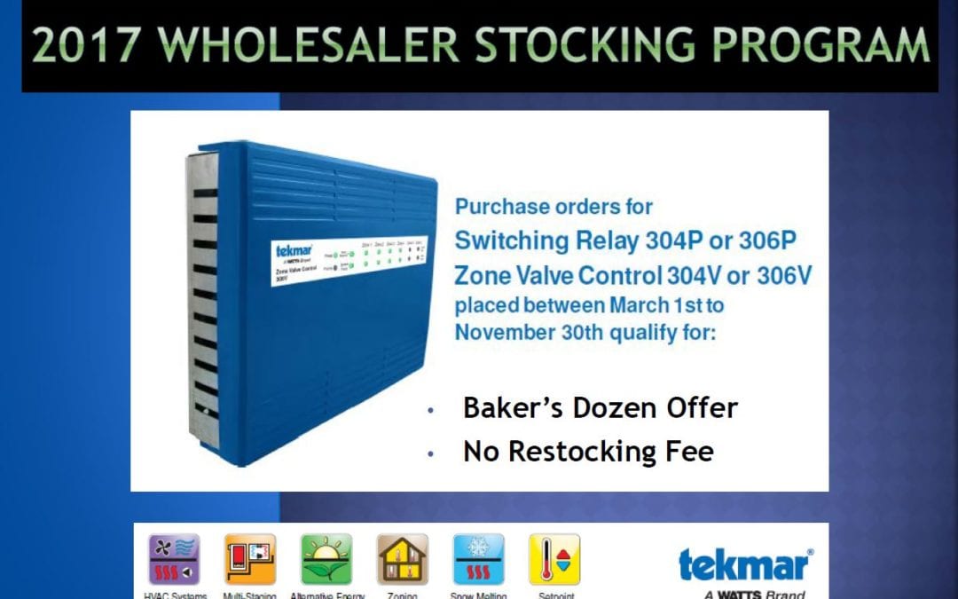 tekmar Wholesaler stocking program